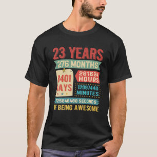 23 jaar oude 23 dagen oude dag decoraties Bda T-shirt