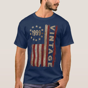 23 jaar oude geschenken 1999 Amerikaanse vlag 23s T-shirt