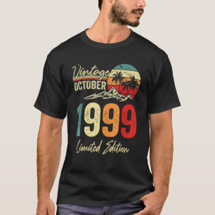 23 jaar Oude Vintage oktober 1999 23e verjaardag T-shirt