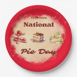 23 januari Nationale Pie Dag Papieren Bordje