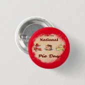 23 januari Nationale Pie Dag Ronde Button 3,2 Cm (Voorkant /achterkant)