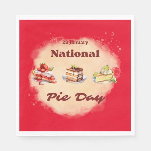 23 januari Nationale Pie Dag Servet (Voorkant)