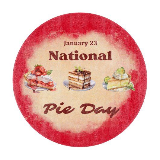 23 januari Nationale Pie Dag Snijplank (Voorkant)