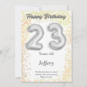 23-jarige Happy Birthday-kaart