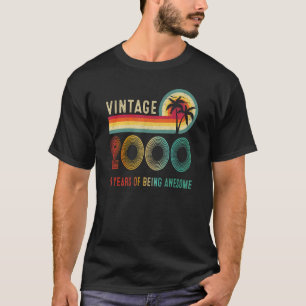 23-jarige Vintage geboren in 2000 23e verjaardag T-shirt