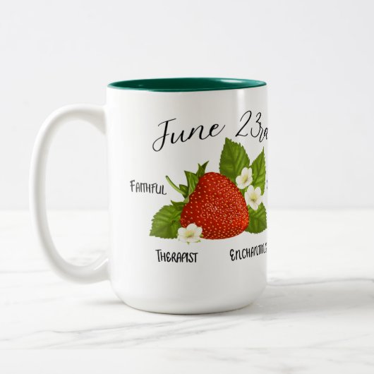 23 juin Anniversaire Personnalité Mug (Gauche)