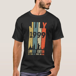 23 juli 1999 23 verjaardag 23 jaar oud 1999 geboor t-shirt
