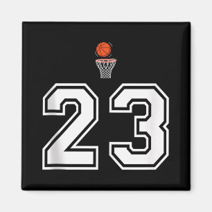 23 Nummer Basketbal Stijl  Witte Tanktop Magneet