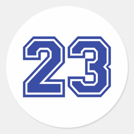 23 - Nummer Ronde Sticker (Voorkant)