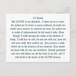 23 Psalm Briefkaart