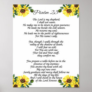 23 Psalm, De Heer is mijn herder Poster