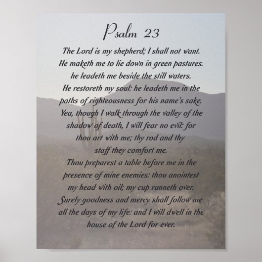 23 Psalm Poster (Voorkant)