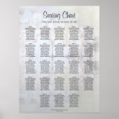 23 Tabel White Reflections Wedding Seating Chart Poster (Voorkant)