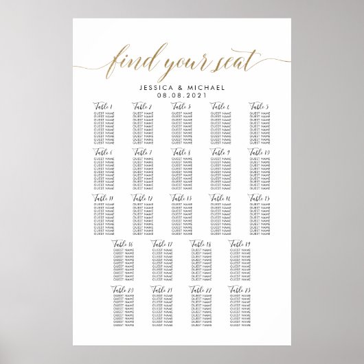 23 Tableau 230 Invités Grand Mariage (Devant)