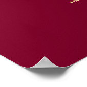 23 Tableau Élégant Burgundy & Gold Seating Chart (Coin)