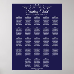 23 Tableau Élégant Mariage bleu de la Marine
