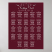 23 Tableau Élégant Mariage Bourgogne Tableau de si (Devant)