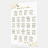 23 Tableau Élégant Or Blanc Mariage Tableau de siè (Angle)