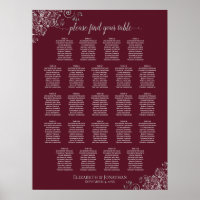 23 Tableau Sièges Mariages Bourgogne et Argent