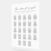 23 Tables Favorite People Acrylic Seating Chart (Angle)