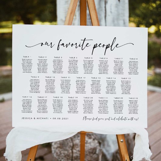 23 Tables Notre plan de tableau de disposition de 