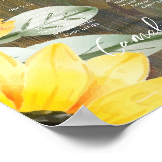 23 Tafel Rustiek Hout ZONNEBLOEMEN FOTO STOELEN Poster (Hoek)