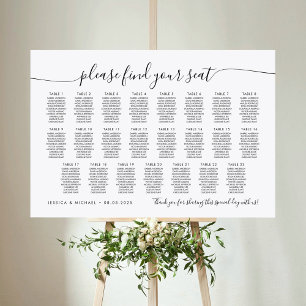 23 Tafels Modern Vind Uw Stoel Zitplaatsindeling Poster