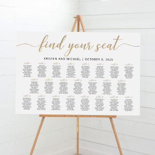 23 Tafels Vind je plaats zitplaatsindeling plan Poster