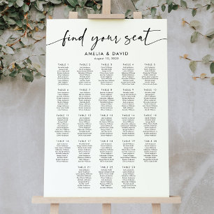 23 Tafels Vind uw zitplaatskaart Poster