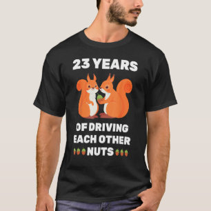 23e 23-jarig bruiloft Jubileum Funny Couple voor T-shirt