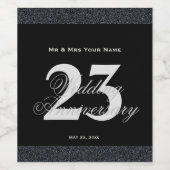 23e anniversaire Mariage Étiquette de vin personna (Étiquettes simples)