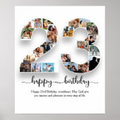 23e anniversaire Photo Collage Poster (Devant)
