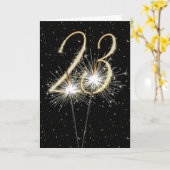 23e bruiloft-sparklers kaart (Gele Bloem)