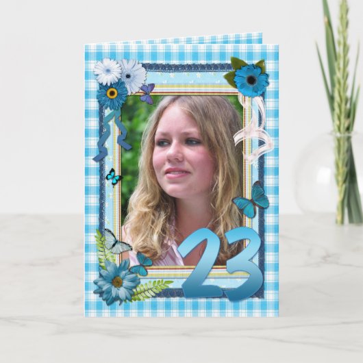 23e carte photo pour un anniversaire (Devant)
