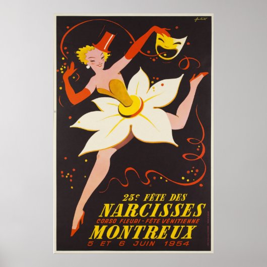 23e Fête des Narcisses, Montreux, Poster Annonce V (Devant)