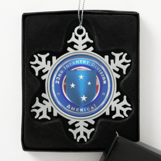 23e infanteriedivisie tin sneeuwvlok ornament (Kistje)