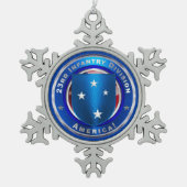 23e infanteriedivisie tin sneeuwvlok ornament (Voorkant)