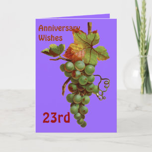 23e Jubileum wensen, aanpasbaar Kaart