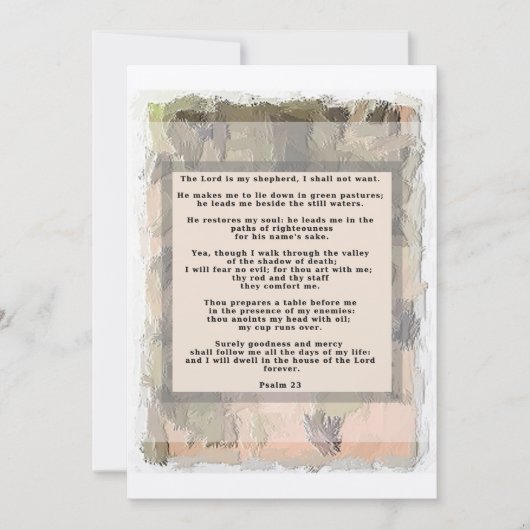 23e Psalm Uitnodiging Abstract (Voorkant)