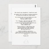 23e Psalm Witte bruiloft Silhouette Kaart (Voorkant / Achterkant)