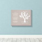 23e toile d'arbre de famille Psaume, gris chaud (Insitu (Plancher de Bois))