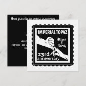 23e trouwdag Imperial Topaz Kaart (Voorkant / Achterkant)