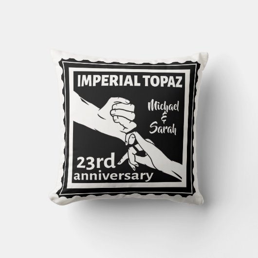 23e trouwdag Imperial Topaz Kussen (Voorkant)