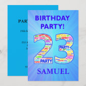 23e uitnodiging van de Partij van de Dagen Voeg ee (Voorkant / Achterkant)