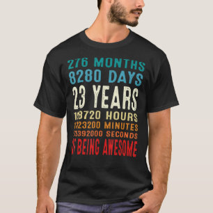 23e verjaardag 23 jaar oud 23 jaar oud awesom t-shirt