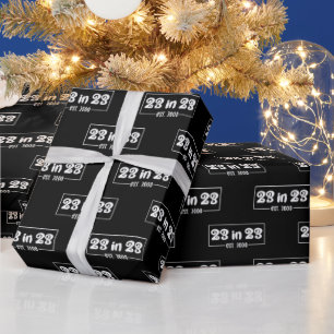23e verjaardag 23 op 23 Est 2000 Cadeaupapier