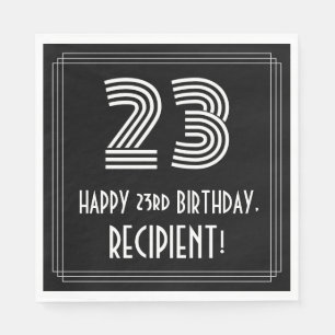 23e verjaardag: Art Deco Geïnspireerde look "23" + Servet