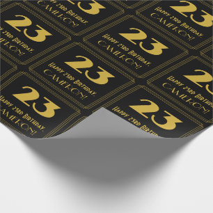 23e verjaardag – Art Deco geïnspireerde uitstralin Cadeaupapier