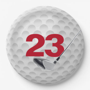 23e verjaardag golfbal design papier Bord