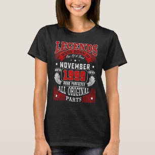 23e verjaardag Legends geboren in november 1999 23 T-shirt